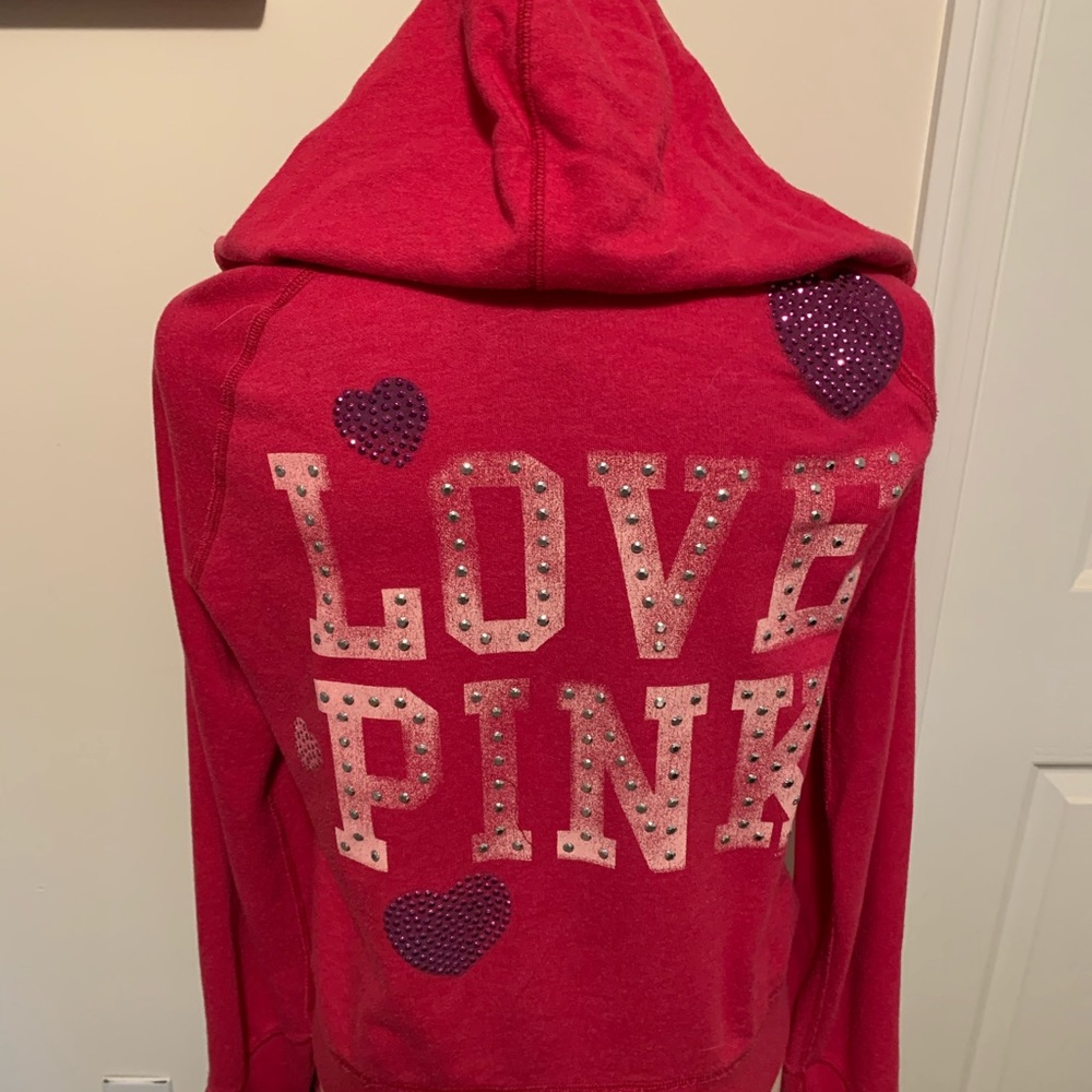 Love pink hot pink sweatshirt